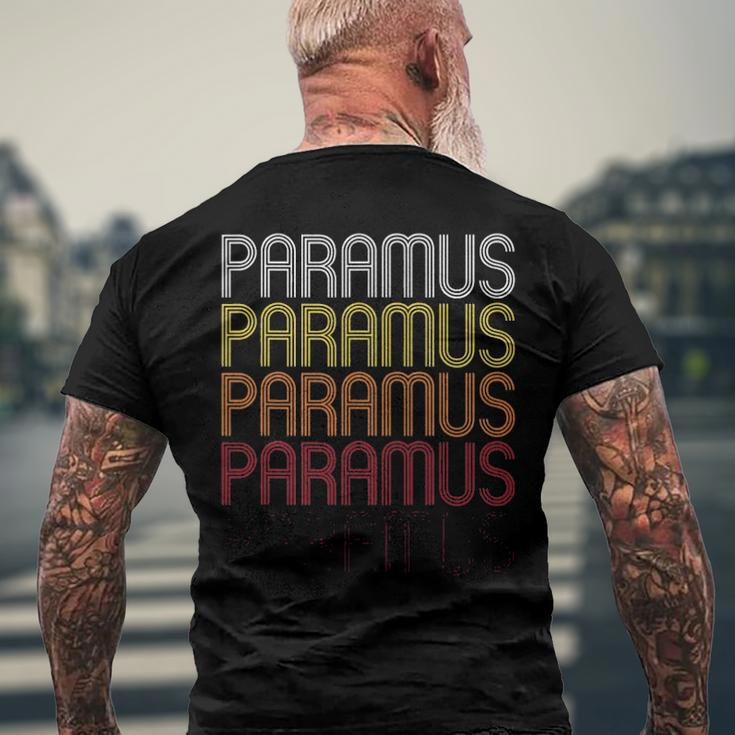 Paramus Nj Vintage Style New Jersey Men's Back Print T-shirt Gifts for Old Men