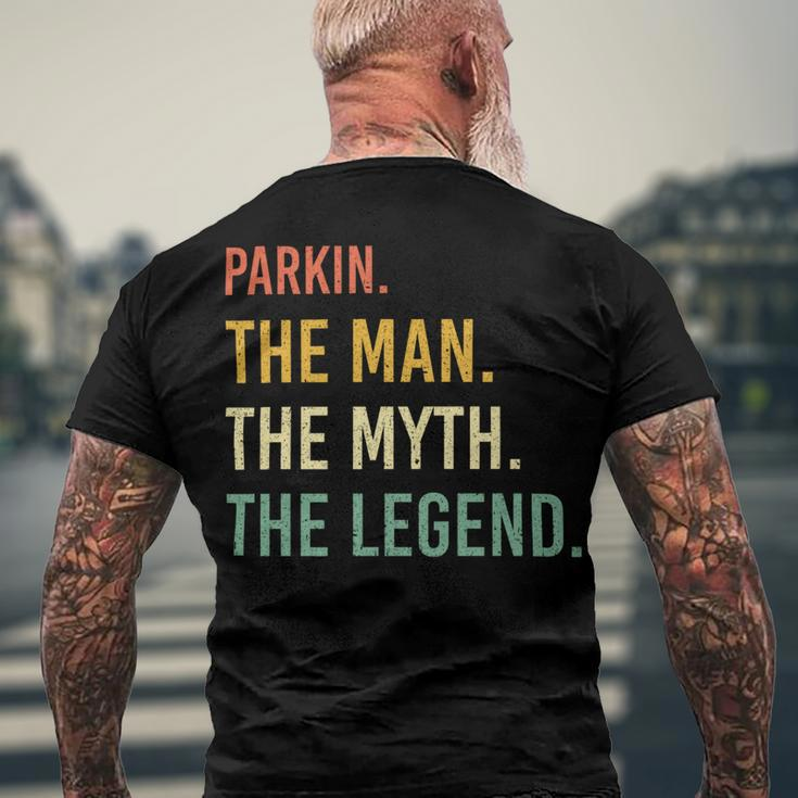 Parkin Name Shirt Parkin Family Name V2 Men's Crewneck Short Sleeve Back Print T-shirt Gifts for Old Men