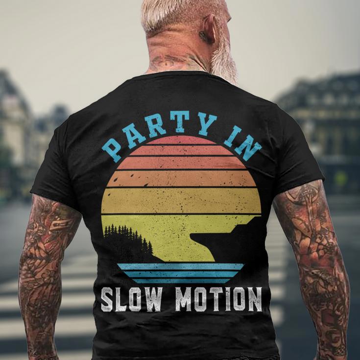 Party In Slow Motion Vintage Funny Boating Boating Gifts Men's Crewneck Short Sleeve Back Print T-shirt Gifts for Old Men