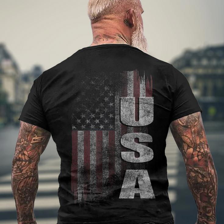 Patriotic Usa American Flag V2 Men's Back Print T-shirt Gifts for Old Men