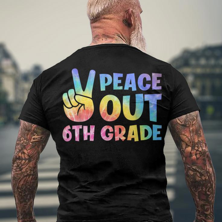 Peace Out 6Th Grade 2022 Graduate Happy Last Day Of School Men's Back Print T-shirt Gifts for Old Men