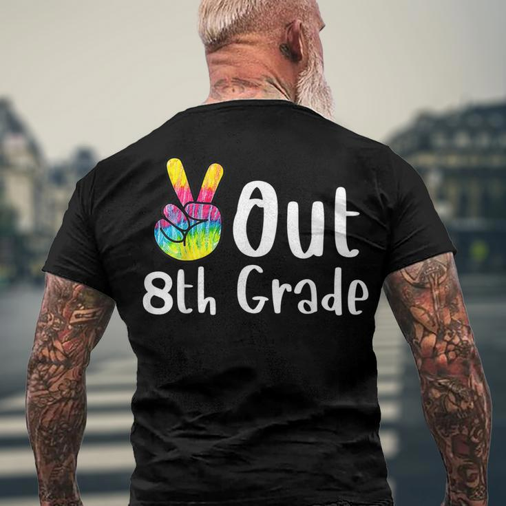 Peace Out 8Th Grade Tie Dye Graduation Class Of 2022 Virtual V2 Men's Back Print T-shirt Gifts for Old Men