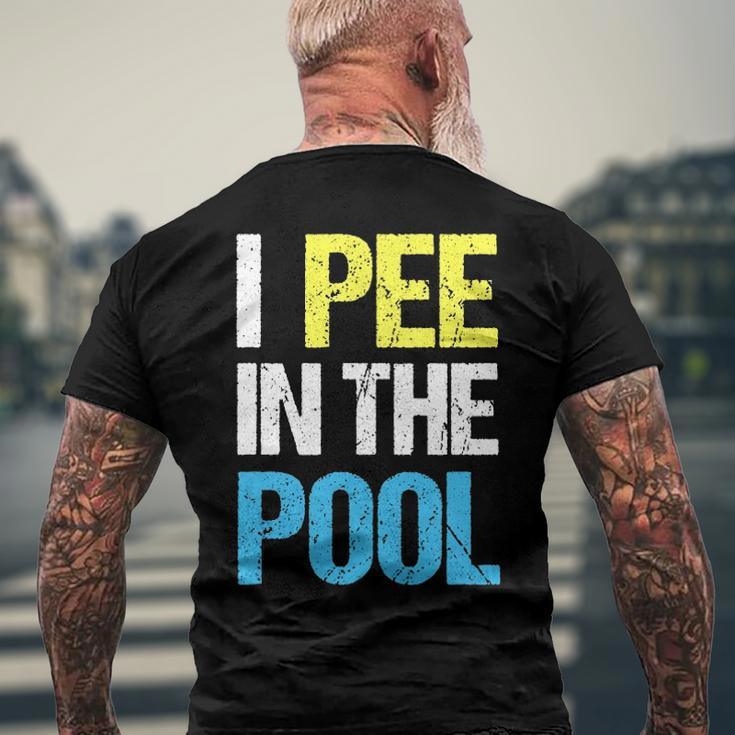 I Pee In The Pool Summer Men's Back Print T-shirt Gifts for Old Men