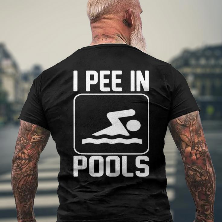 I Pee In Pools Men's Back Print T-shirt Gifts for Old Men