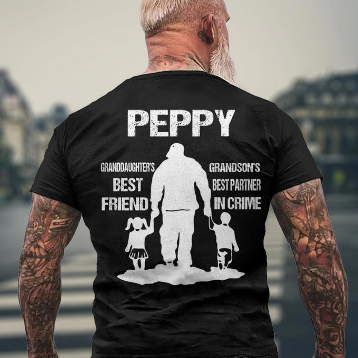 Peppy Grandpa Peppy Best Friend Best Partner In Crime Men's T-Shirt Back Print Gifts for Old Men