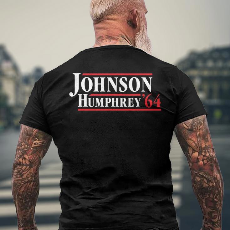 President Lyndon B Johnson 1964 - Retro 4Th Of July Men's Back Print T-shirt Gifts for Old Men