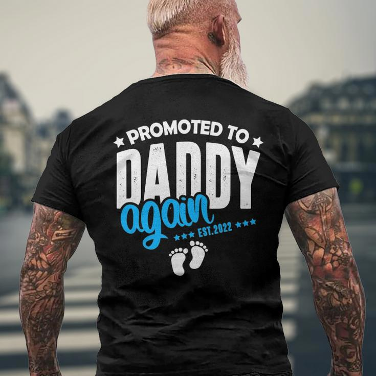 Promoted To Daddy Again 2022 Its A Boy Baby Announcement Men's Back Print T-shirt Gifts for Old Men