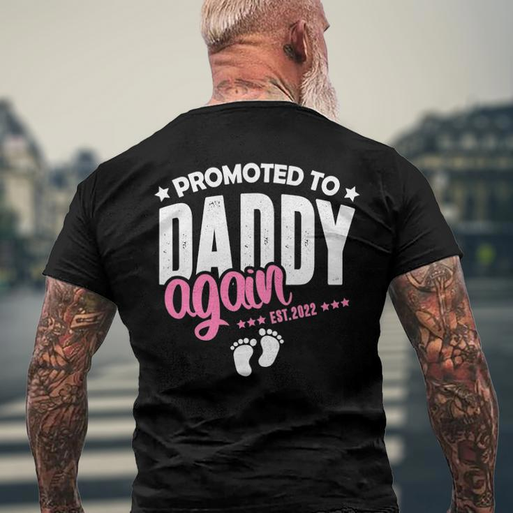 Promoted Daddy Again 2022 Its A Girl Baby Announcement Men's Back Print T-shirt Gifts for Old Men