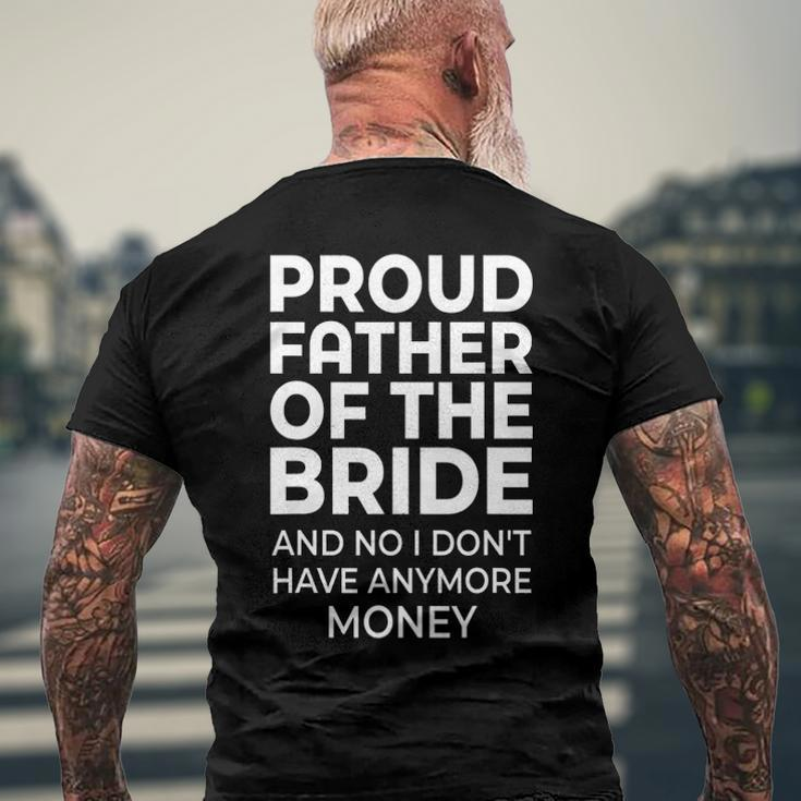 Mens Proud Father Of The Bride - Wedding Marriage Bride Dad Men's Back Print T-shirt Gifts for Old Men