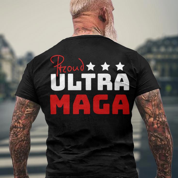 Proud Ultra Maga V6 Men's Crewneck Short Sleeve Back Print T-shirt Gifts for Old Men