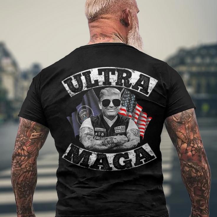 Proud Ultra Maga V7 Men's Crewneck Short Sleeve Back Print T-shirt Gifts for Old Men