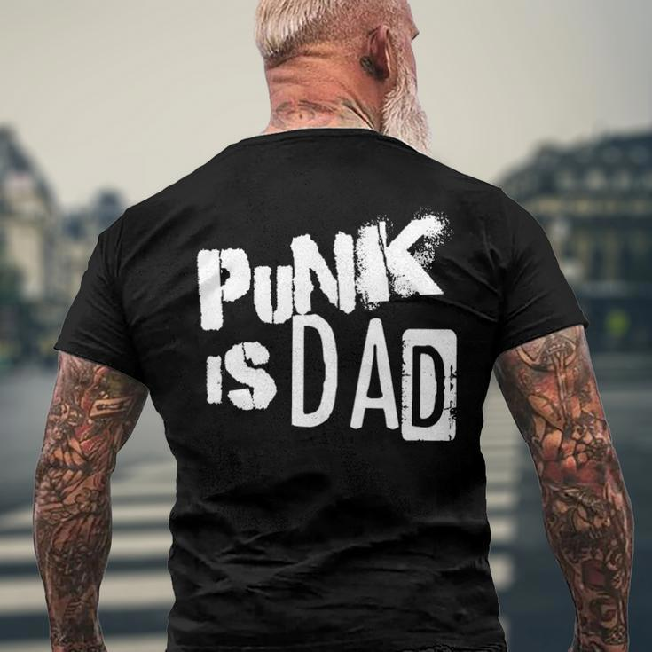 Punk Is Dad Fathers Day Men's Back Print T-shirt Gifts for Old Men