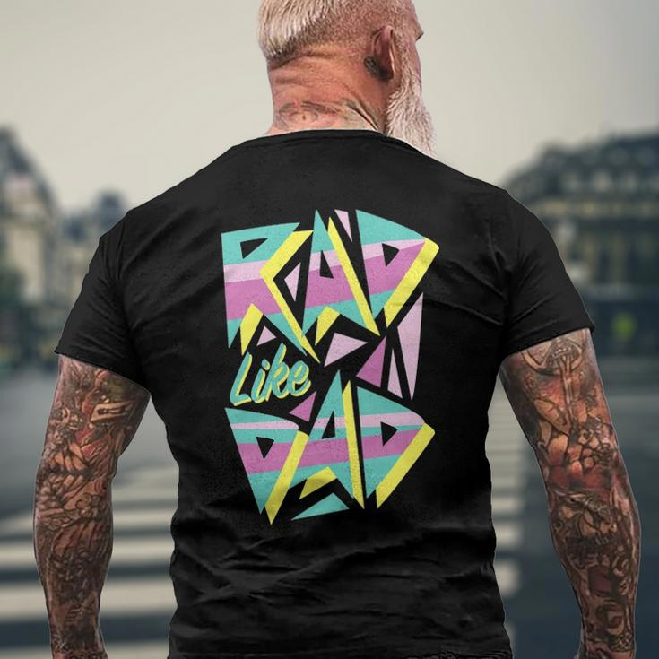 Rad Like Dad 80S Retro Graphic Men's Back Print T-shirt Gifts for Old Men