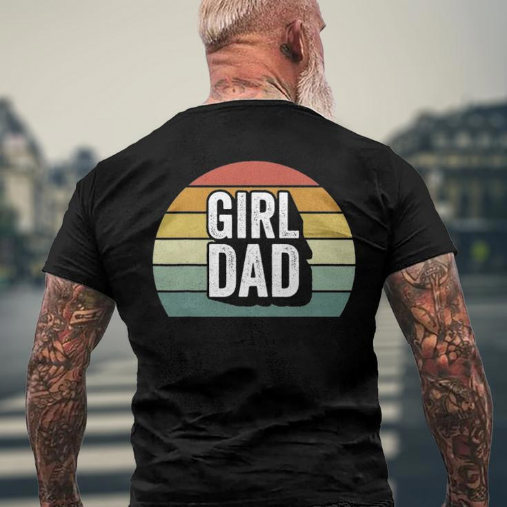 Retro Girl Dad Proud Father Love Dad Of Girls Vintage Men's Back Print T-shirt Gifts for Old Men