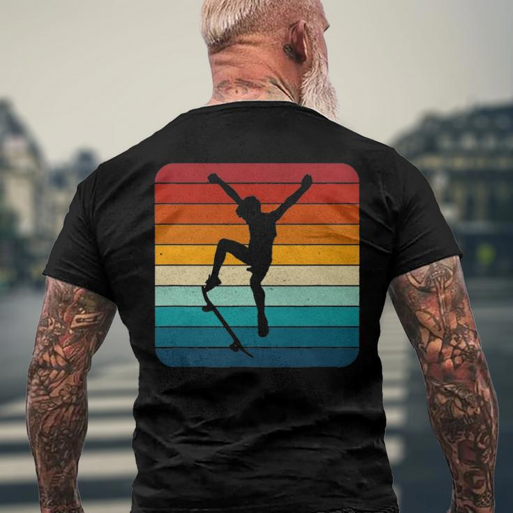 Retro Skater Vintage Skateboarder Skateboarding Lover Men's Back Print T-shirt Gifts for Old Men