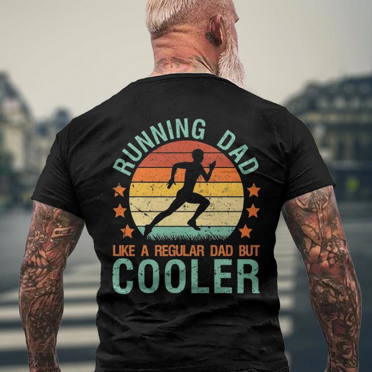 Running Dad Marathon Runner Jogger Fathers Day Men's Back Print T-shirt Gifts for Old Men