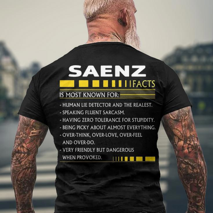Saenz Name Saenz Facts Men's T-Shirt Back Print Gifts for Old Men