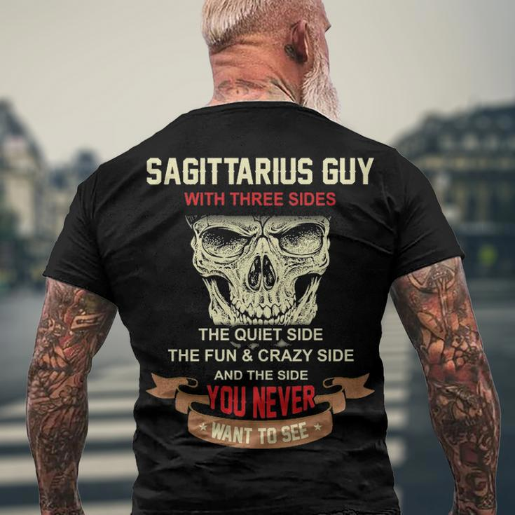 Sagittarius Guy I Have 3 Sides Sagittarius Guy Birthday Men's T-Shirt Back Print Gifts for Old Men