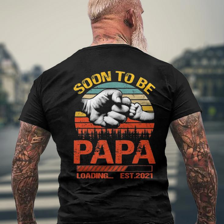 Soon To Be Papa Est 2022 New Papa Vintage Men's Back Print T-shirt Gifts for Old Men