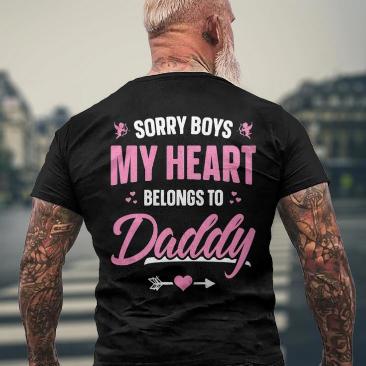 Sorry Boys My Heart Belongs To Daddy Girls Valentine Men's Back Print T-shirt Gifts for Old Men