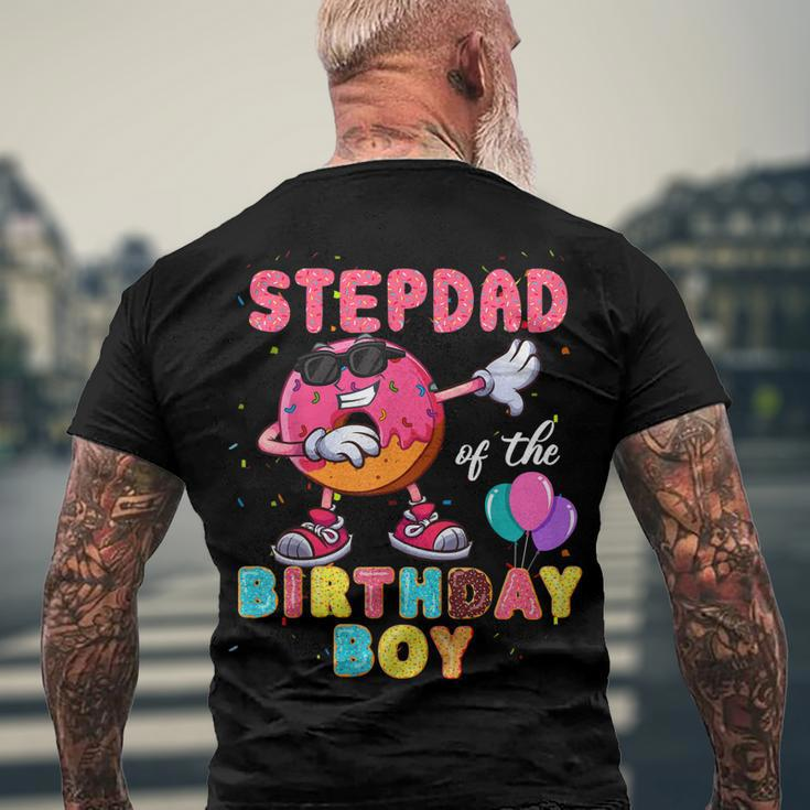 Stepdad Of The Birthday Boy Donut Dab Birthday Men's T-shirt Back Print Gifts for Old Men