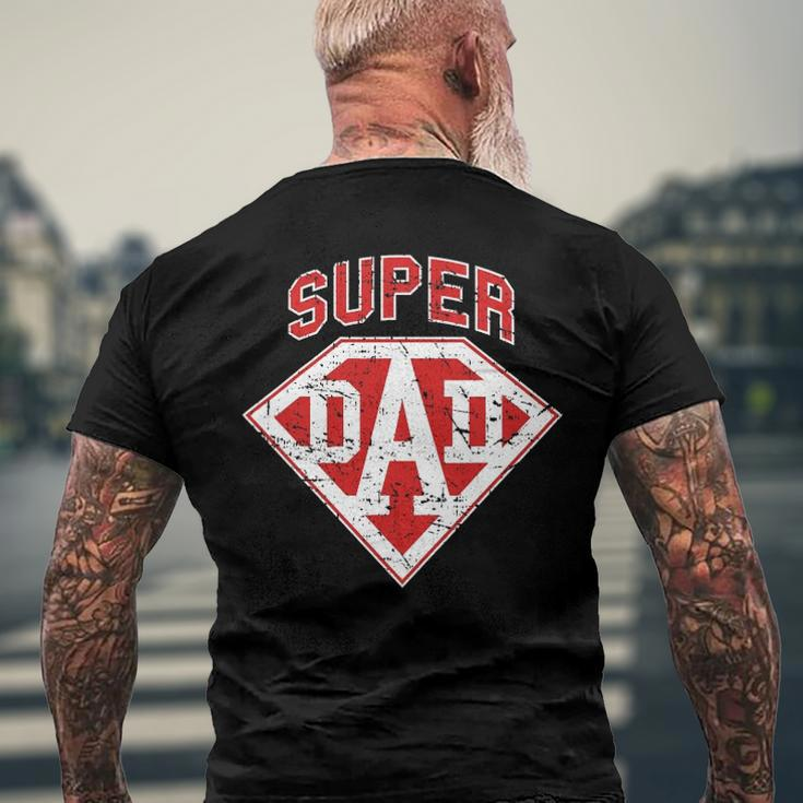 Super Dad Superhero Daddy Tee Fathers Day Outfit Men's Back Print T-shirt Gifts for Old Men