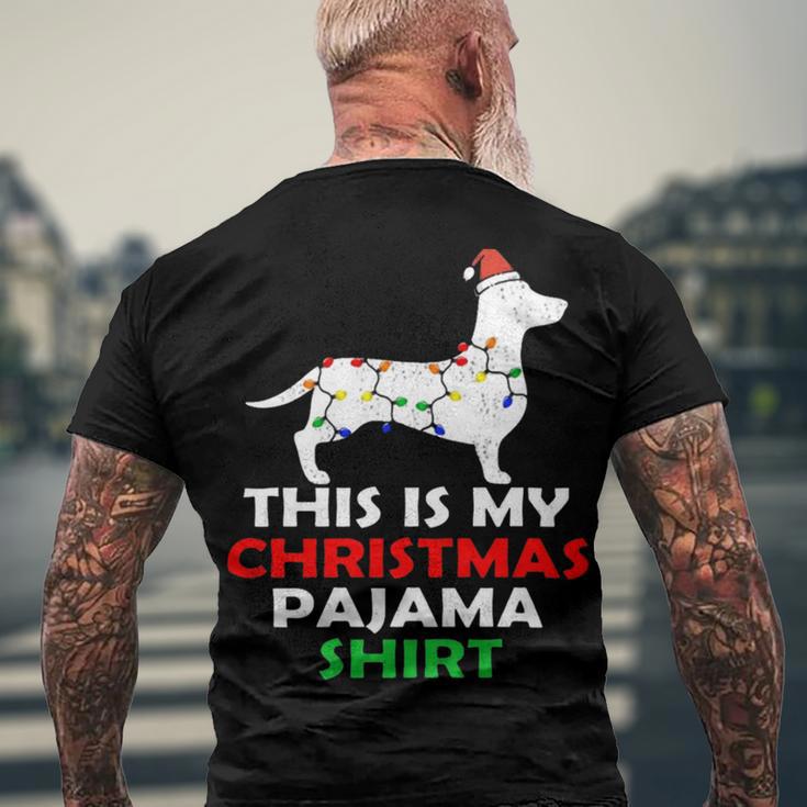 This Is My Christmas Pajama 875 Shirt Men's Crewneck Short Sleeve Back Print T-shirt Gifts for Old Men