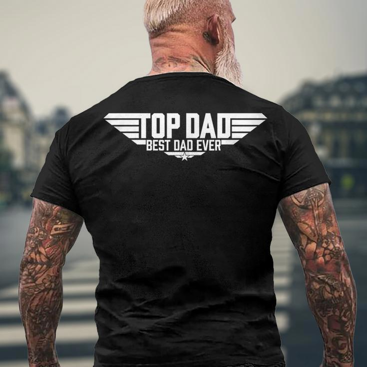 Top Dad Best Dad Ever Top Movie Gun Fathers Day Birthday Men's T-shirt Back Print Gifts for Old Men