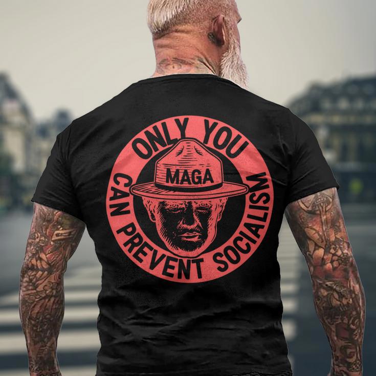 Ultra Maga 2024 Only You Can Prevent Socialism We The People 1776 2022 Red Men's Crewneck Short Sleeve Back Print T-shirt Gifts for Old Men