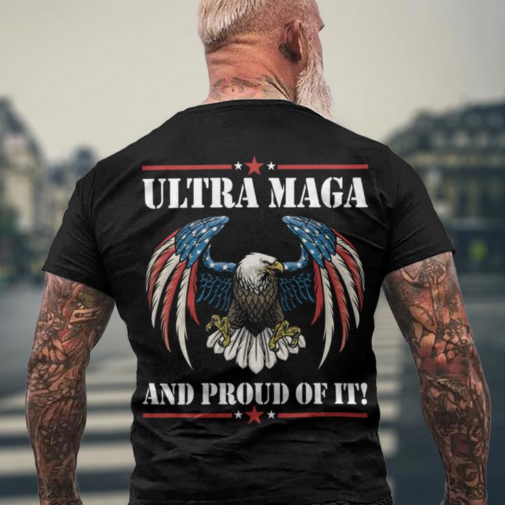 Ultra Maga Eagle Vintage Men's Crewneck Short Sleeve Back Print T-shirt Gifts for Old Men