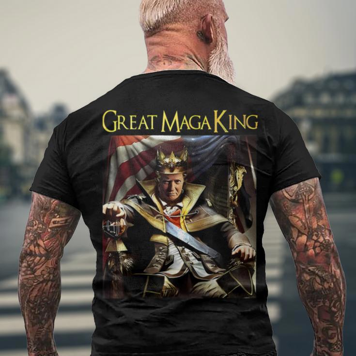 Ultra Maga Great Maga King Shirt Great Maga King Trump 2024 Men's Crewneck Short Sleeve Back Print T-shirt Gifts for Old Men