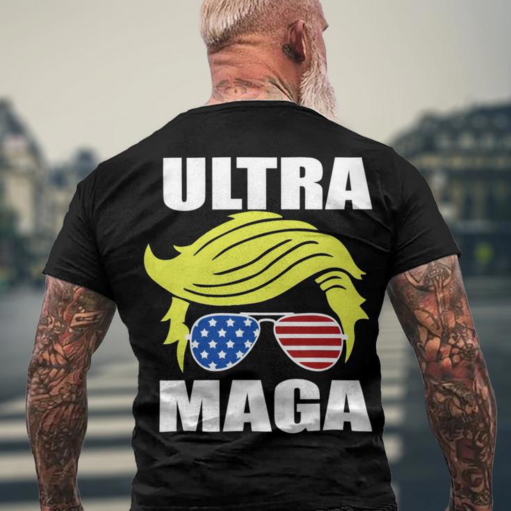 Ultra Maga Joe Biden Pro Trump Gift Men's Crewneck Short Sleeve Back Print T-shirt Gifts for Old Men