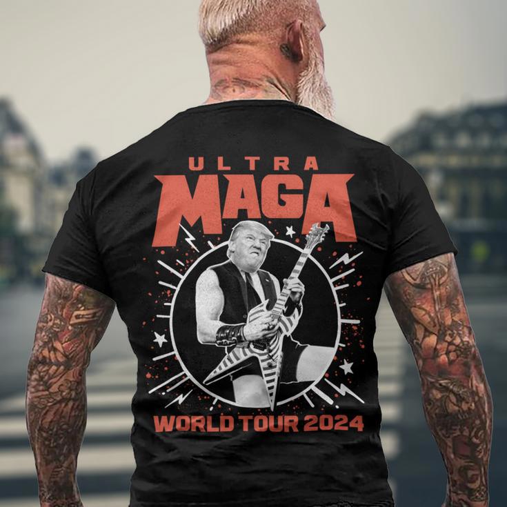 Ultra Maga Trump 2024 Tshirt Heavy Metal World Tour Men's Crewneck Short Sleeve Back Print T-shirt Gifts for Old Men