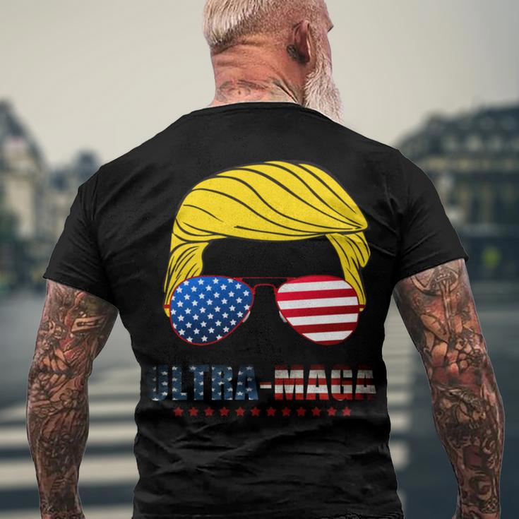 Ultra Maga Usa Maga Make America Great Again Men's Crewneck Short Sleeve Back Print T-shirt Gifts for Old Men