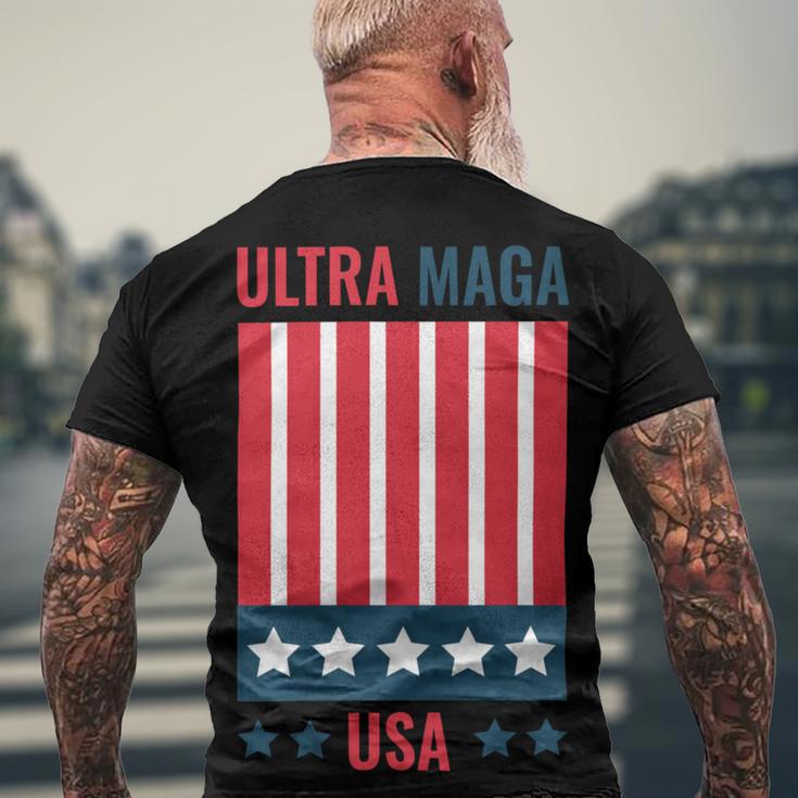 Ultra Maga Usa Men's Crewneck Short Sleeve Back Print T-shirt Gifts for Old Men