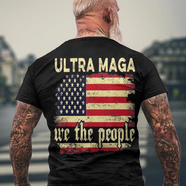 Ultra Maga We The People Vintage Men's Crewneck Short Sleeve Back Print T-shirt Gifts for Old Men