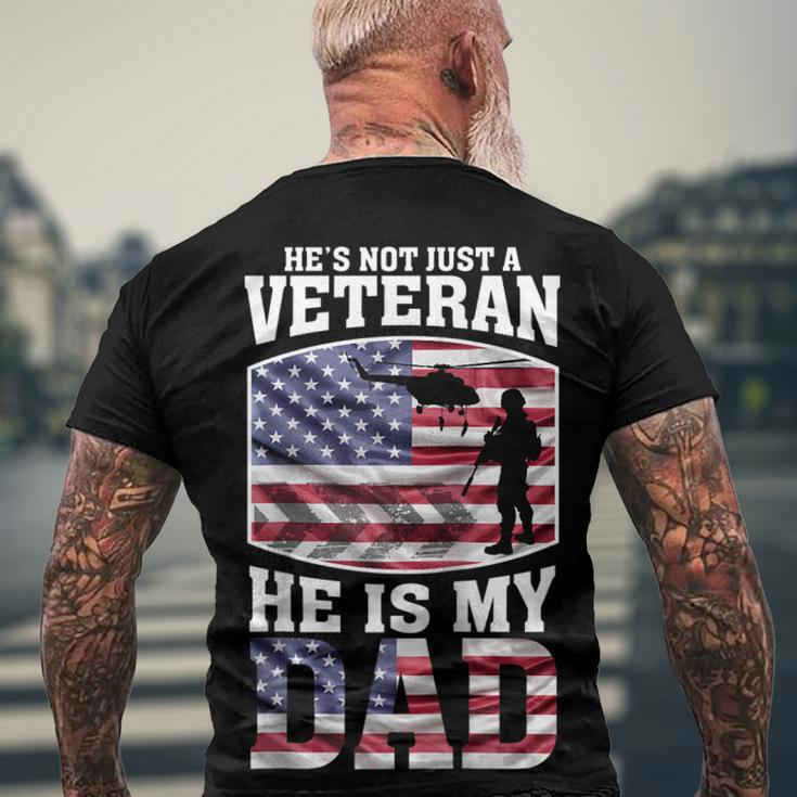 Veteran Dad 4Th Of July Or Labor Day Men's T-shirt Back Print Gifts for Old Men