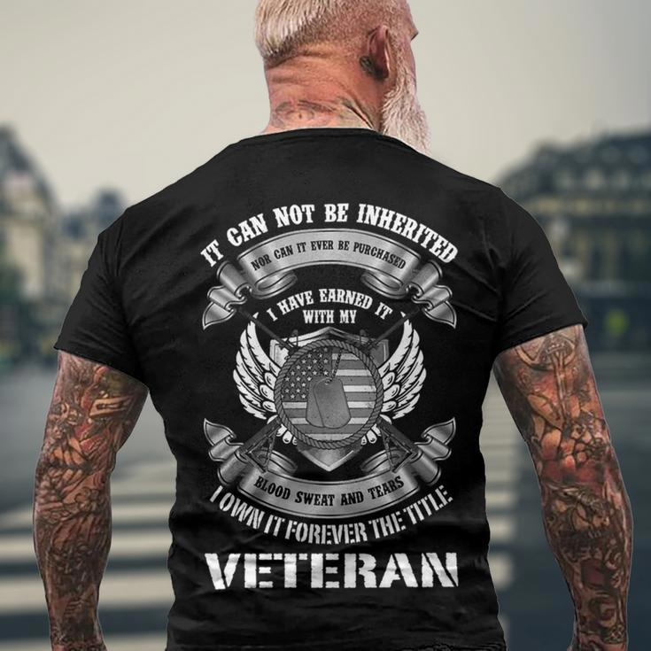 Veteran Patriotic Veteranamerican Army Veteran 121 Navy Soldier Army Military Men's Crewneck Short Sleeve Back Print T-shirt Gifts for Old Men