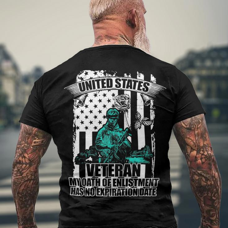 Veteran Veterans Day United States Veteran 233 Navy Soldier Army Military Men's Crewneck Short Sleeve Back Print T-shirt Gifts for Old Men