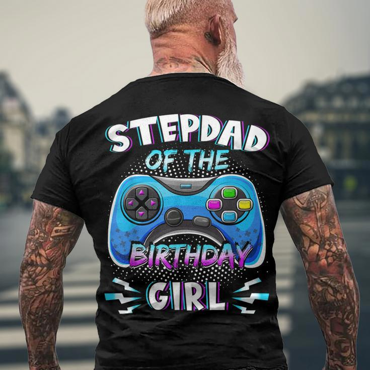Video Game Birthday Party Stepdad Of The Bday Girl Matching Men's T-shirt Back Print Gifts for Old Men