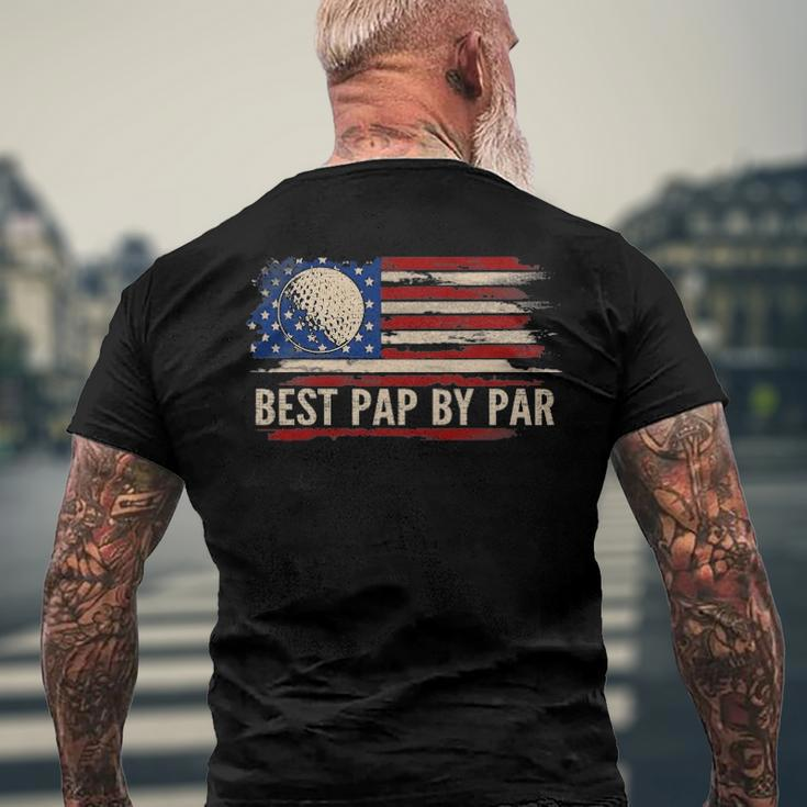 Vintage Best Pap By Par American Flag Golf Golfer Men's Back Print T-shirt Gifts for Old Men