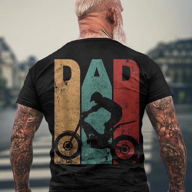 Vintage Motocross Dad Dirt Bike Fathers Day 4Th Of July Men's T-shirt Back Print Gifts for Old Men