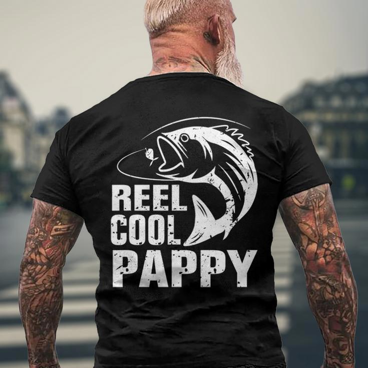 Vintage Reel Cool Pappy Fishing Fathers Day Men's Back Print T-shirt Gifts for Old Men