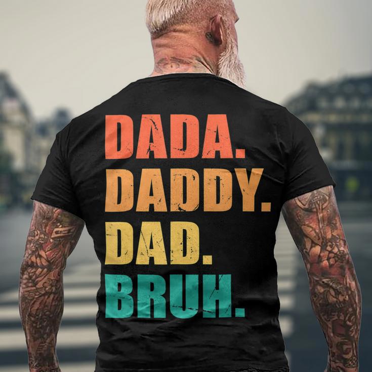 Vintage Retro Fathers Day Outfit Dada Daddy Dad Bruh 8 Shirt Men's Crewneck Short Sleeve Back Print T-shirt Gifts for Old Men