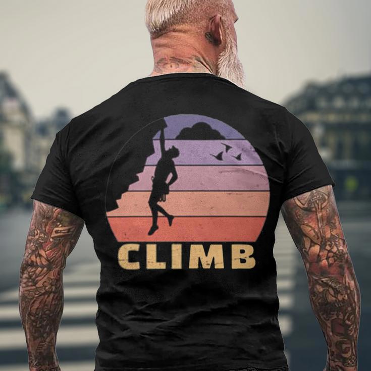 Vintage Retro Rock Climber 174 Shirt Men's Crewneck Short Sleeve Back Print T-shirt Gifts for Old Men