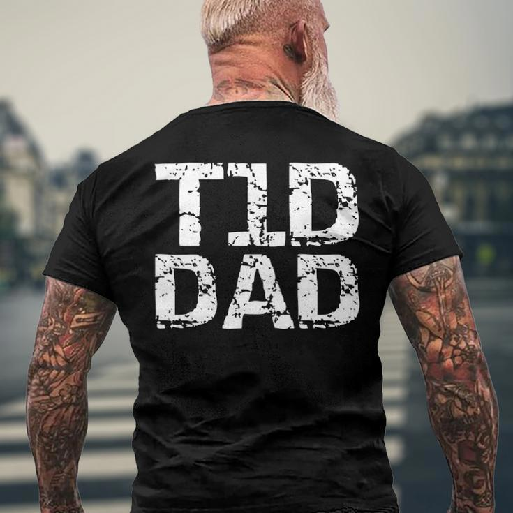 Vintage Type 1 Diabetes Dad For Fathers Cool T1d Dad Men's Back Print T-shirt Gifts for Old Men