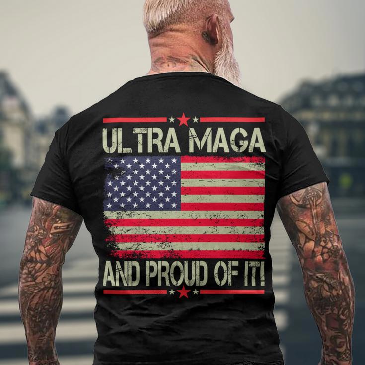 Vintage Ultra Maga And Proud Of It V2 Men's Crewneck Short Sleeve Back Print T-shirt Gifts for Old Men