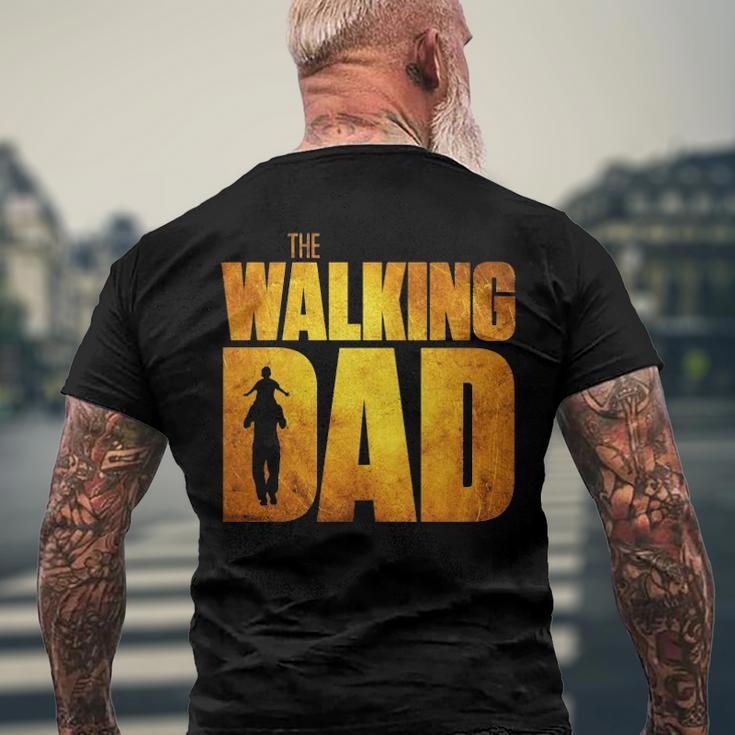 Walking Dad Fathers Day Best Grandfather Men Fun Men's Back Print T-shirt Gifts for Old Men
