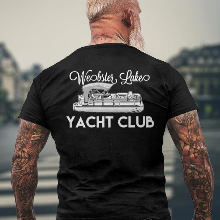 Webster Lake Yacht Club Pontoon Boat Men's Back Print T-shirt Gifts for Old Men