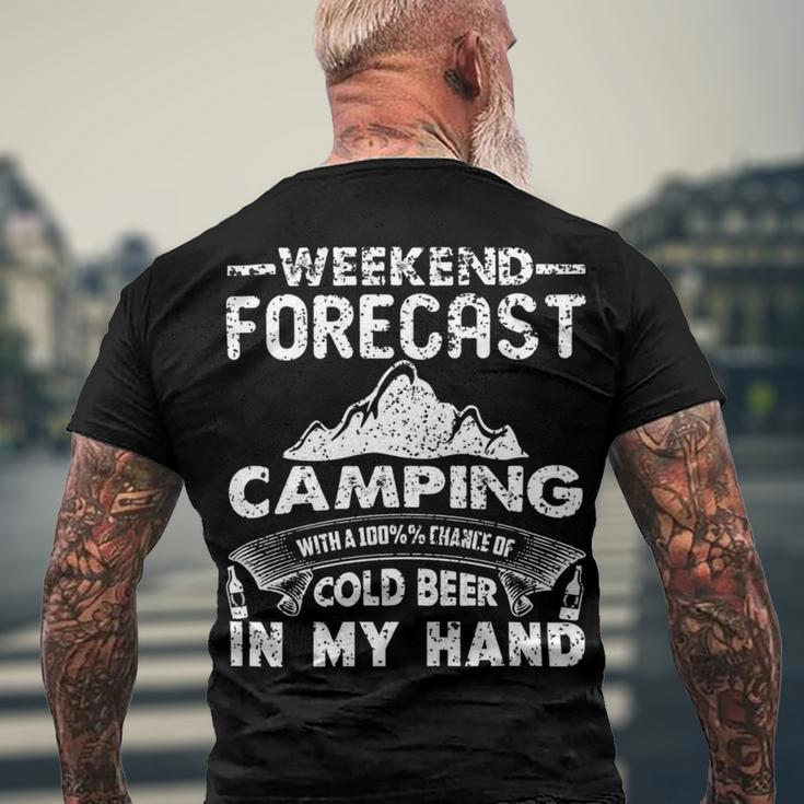 Weekend Forecast Camping 716 Trending Shirt Men's Crewneck Short Sleeve Back Print T-shirt Gifts for Old Men